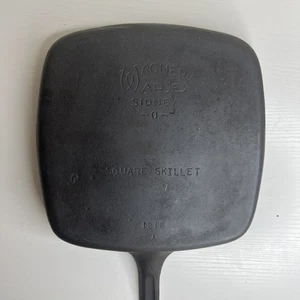 Wagner Ware Gusseisen Vierkantpfanne 9,5" Sidney-0 Pfanne 1218A 1934-1959 - Bild 1 von 19