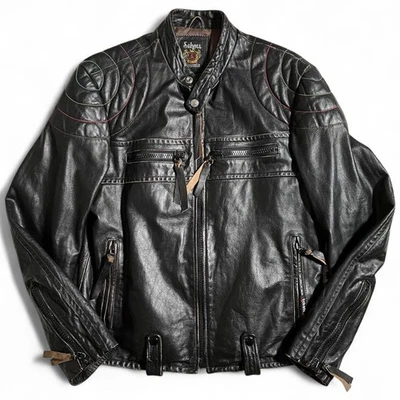 Chaqueta de cuero Schott Paddet Riders Rainbow Foto 1 de 4