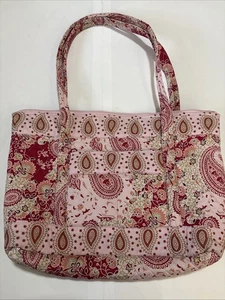 New Lemon Hill Shoulder Bag Pink Coral Paisley Pattern Large Tote Bag - Picture 1 of 9
