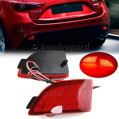 2x Luz LED de parachoques trasero para Mazda 3 Hatchback 2013-16 Axela BM/Axela BL 2009-13 Foto 1 de 4