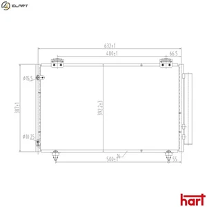 CONDENSER AIR CONDITIONING 621 638 FOR TOYOTA 1ND-TV 1.4L 2ZZ-GE 1.8L 4cyl - Picture 1 of 9