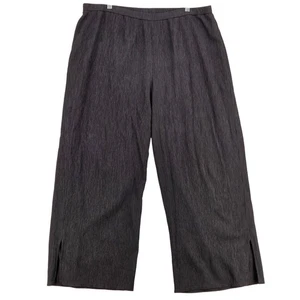 Pantalones cortos EILEEN FISHER para mujer XL texturizados fruncidos pierna ancha algas negros - Imagen 1 de 6