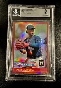 2018 Donruss Optic Rated Rookie Retro 84' Red Refractor Ozzie Albies 47/99!🔥🔥 - Picture 1 of 2