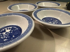 2 Buffalo China Restaurant Ware - Blue Willow Transfer - 5 1/4" Cereal Bowls - Picture 1 of 15
