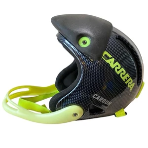 Carrera Carbon Chin Guard Slalom Ski Racing Helmet Mask Black Green One Size - Picture 1 of 7