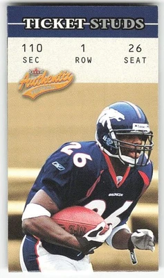 2003 Fleer Authentix #26 Clinton Portis Football Broncos - Image 1 of 2