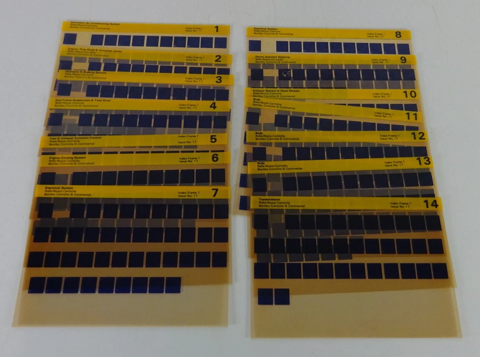 Microfiche Catalogo Ricambi Rolls Royce Corniche I II+ III Coupé & Cabrio Stand - Immagine 1 di 1