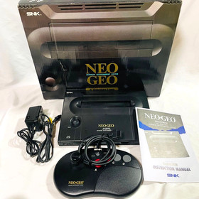 SNK NEO GEO AES Console System w/ Box Controller Cables Manual Tested JP