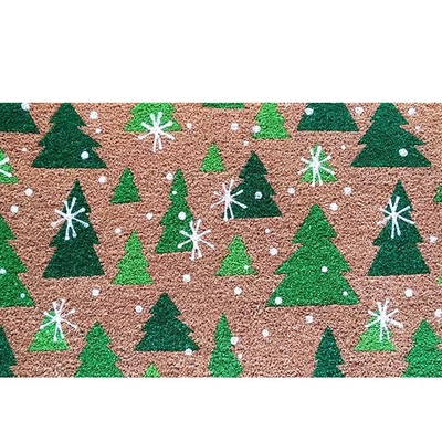 Briarwood Lane Green Trees Medium Coir Doormat 24 x 36 - Image 1 of 3