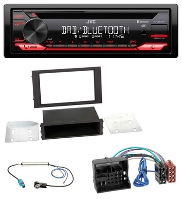 JVC CD DAB USB Bluetooth MP3 Autoradio für Seat Leon (2012-2020) - schwarz - Bild 1 von 4