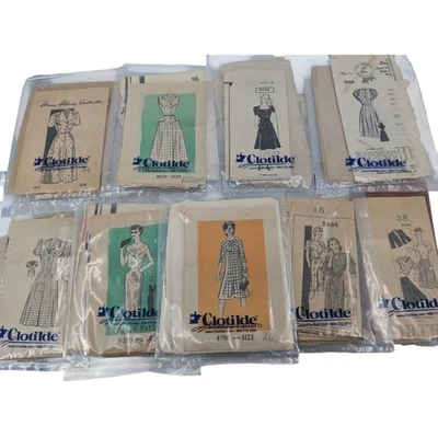 Lote 9 PATRONES DE COSTURA CLOTILDE Anne Adams Marian Martin vintage años 50 60 Foto 1 de 4