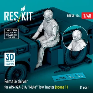 Figura de conductor hembra escena escala 2 1/48 para tractor de remolque mula ResKit RSF48-0134 - Imagen 1 de 3