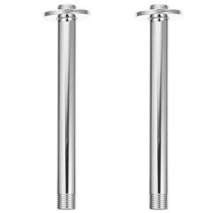  2 Stück Brausearmverlängerung für Badezimmer verstellbar mit Flansch - Bild 1 von 12