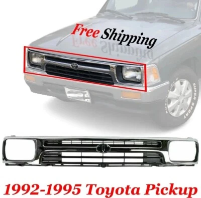 1992-1995 Toyota Pickup Grille Chrome Shell w/ Black Insert - TO1200128 - Image 1 of 4