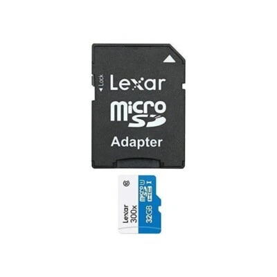 Carte mémoire Micro SDHC UHS-I 300 x 45 Mo-s avec Adaptateur SD 32 Go - LEXAR