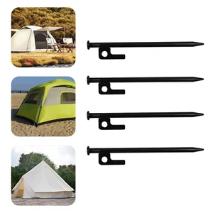 Anelli per Tenda 4 Pezzi Pali per Tenda da Campeggio Pali per Tenda in Acciaio al Carbonio Tent Stakes - Foto 1 di 17