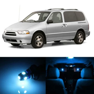 Paquete de 14 luces interiores LED AZUL HIELO para Nissan Quest 1999-2002 + HERRAMIENTA DE PALANCA - Imagen 1 de 7