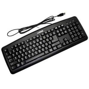 (Paquete de 10) Teclado NCS KU-0325 USB con cable - Plug & Play para PC - Negro - Imagen 1 de 3