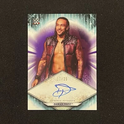 2021 Topps WWE Damian Priest Auto Autograph Purple #ADP /25 - Image 1 of 2