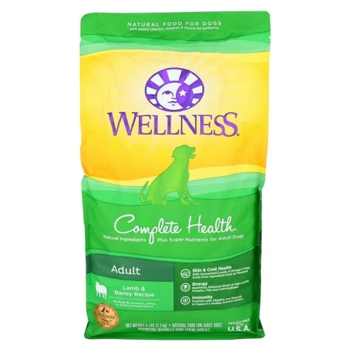 Comida seca natural para perros cordero y cebada 5 libras por Wellness Foto 1 de 1