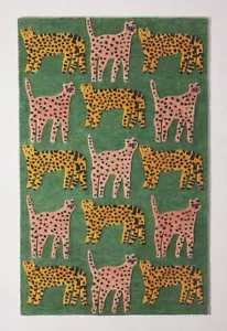 Catwalk Dark Green Hand Tufted 100% Wool Soft Area Rug Carpet. - Picture 1 of 4