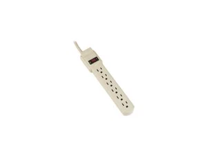 Innovera Six-Outlet Power Strip, 4-Foot Cord, 1-15/16 x 10-3/16 x 1-3/16, Ivory - Picture 1 of 2