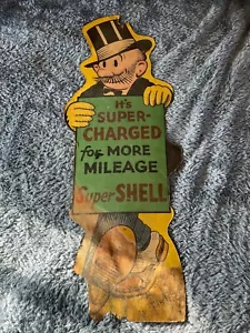 Rare 1930s Mutt and Jeff Super Shell Cardboard Ad Display Piece GAS - Picture 1 of 7