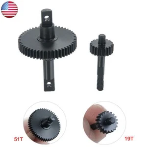 2Set 1:24 RC Axial SCX24 Transmission Gearbox Gear 0.3 mode 51T 19T With Shaft - Picture 1 of 9
