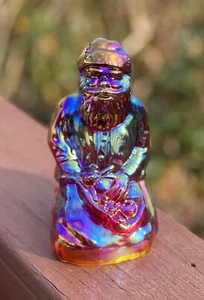 Fenton Kneeling Santa Red Carnival By Mosser USA Limited Edition Exclusive - Bild 1 von 4