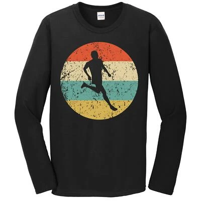 Running Shirt - Vintage Retro Runner Long Sleeve T-Shirt - Cross Country Shirt - Image 1 of 2