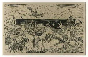 ARCHE NOAH - Fritzi & Ludwig ROSENWALD - Holzschnitt unter PASSEPARTOUT - Picture 1 of 1