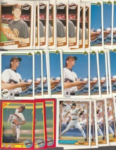 GREG W. HARRIS BULK LOT OF 70 BASEBALL CARDS PADRES ROCKIES NORTH CAROLINA