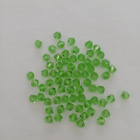 48pcs 6mm Light Green Glass Bicone Beads Christmas Aus Free Postage Ajh#16