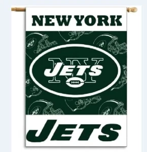 NFL Heavy Duty 28"X40" NEW YORK JETS BANNER - Picture 1 of 1