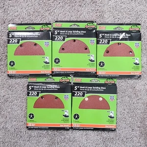5 Confezioni Dischi Levigatori Gator Power 5" Gancio e Loop 220 Extra Fine 15 Dischi 4145 - Foto 1 di 1