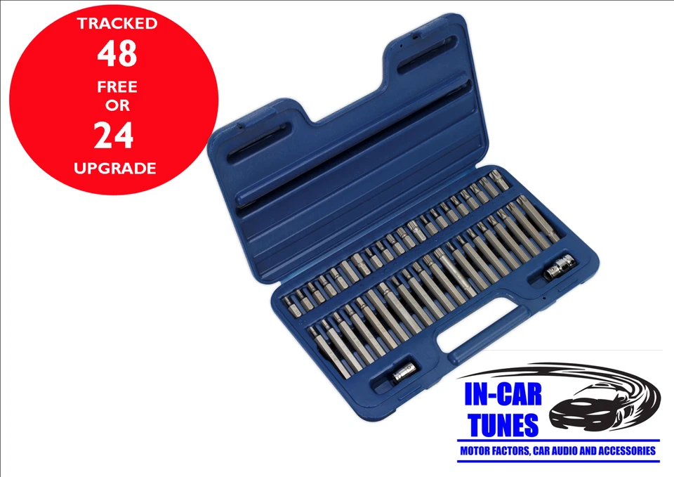 Sealey AK219 TRX-Star Torx Hex Allen Head Spline - 42pc Bit Set 3/8 1/2 Drive - Image 1 of 1