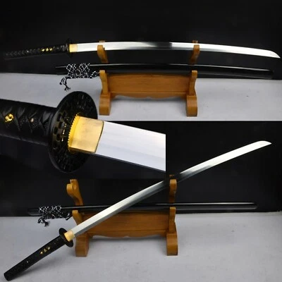 Espada samurai japonesa de acero hecha a mano T1095 Full Tang Katana afilada Foto 1 de 4
