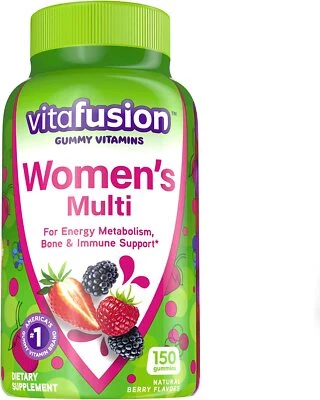 Vitafusion vitaminas gomas femininas, bagas mistas, 150 unidades - Imagem 1 de 4