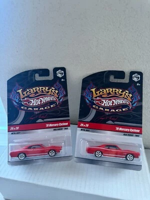 风火轮 批量 2 件 Larry's Garage '70 水星旋风 红色 #20/20 Chase & Regular — 第 1/2 张图片