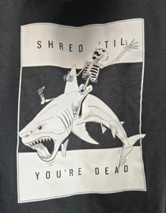 Sudadera con Capucha Chomp Shred 'Til You're Dead Mind Surfers Paradise Para Hombres Negra Grande L - Imagen 1 de 8