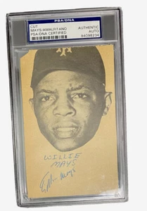 1950's WILLIE MAYS Autographed Album Page Giants PSA/DNA NY Giants HOF AS WS - Picture 1 of 4