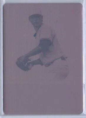 2020 Leaf Flash Baseball Texas Rangers Ricky Vanasco Magenta Printing Plate 1/1 - Image 1 of 2