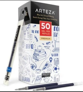 Arteza Gelstift Minen, 50er Pack blau Roller Ball Gel Tinte Stift Minen, fein - Bild 1 von 5