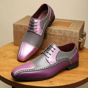 Scarpe Classiche per uomo elegante con lacci ottimo festa casual da 39-48 - Picture 1 of 11