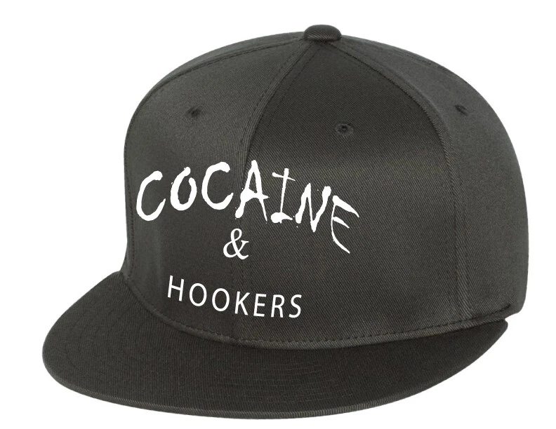 Sombrero Flextfit Divertido Novedad Cocaína Ganchas Soplar Nuevo Sin Etiquetas Regalo Ajuste Flexible Billete Plano Foto 1 de 1