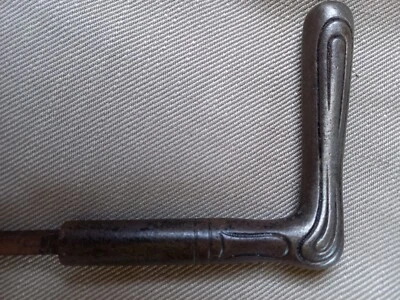 ART NOUVEAU art déco Poignée de porte ancienne art deco  carré 7 mm serrure - Photo 1/2