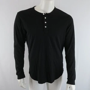 Camicia Buck Mason Henley Uomo M 100% Cotone Nero - Foto 1 di 8