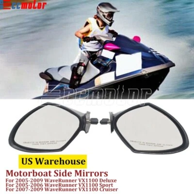 Espejos retrovisores izquierdo derecho para Yamaha WaveRunner aptos para VX110 Deluxe Sport Cruiser Foto 1 de 4