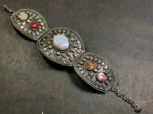 B2973F Ethnic Tribal Gypsy Agate Stone Banjara Adjustable Bangle BRACELET India - Picture 1 of 4