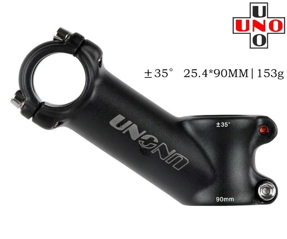 UNO Bicycle Stem ±35° MTB Road Bike Ultralight 90MM Aluminum Stems 31.8 - Image 1 of 1